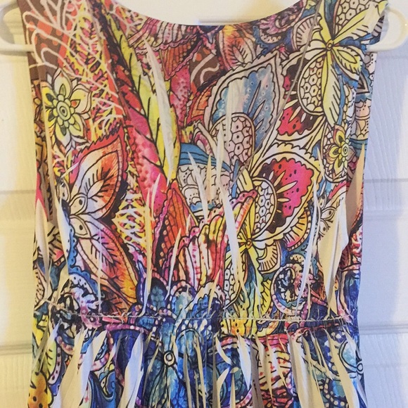 Style Biz Inc Print Mini Dress Crystals Size L - Picture 2 of 7